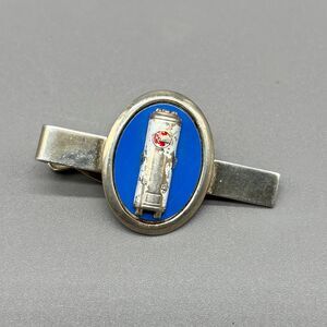 Vintage Rheem Tie Clip Water Heater Promo Blue Oval HVAC Plumber Mid Century
